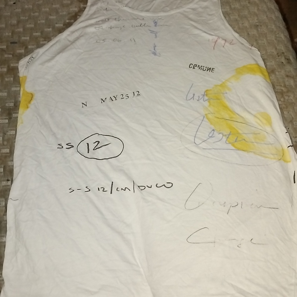 NWOT L Commune MADE IN USA Coffee Stain Tank